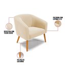 Ver imagem 4 de Kit 01 Namoradeira 02 Lugares e 02 Poltronas Suede Bege