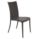 Ver imagem 2 de Cadeira Plastica Monobloco Laura Marrom