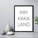 Ver imagem 1 de Quadro para Banheiro com Frase Divertida 33x24cm - com Vidro:madeira Preta