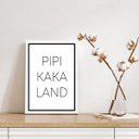 Ver imagem 2 de Quadro para Banheiro com Frase Divertida 33x24cm - com Vidro:madeira Preta