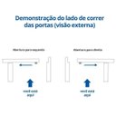 Ver imagem 2 de Porta de Correr Alumínio Alumifort Sasazaki com Divisão Horizontal 2 Folhas 216 x 160 x 8,7cm