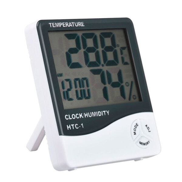 Termômetro Higrômetro Medidor de Temperatura Umidade Interno e Externo HTC-1