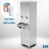 Bebedouro Industrial Coluna 25 L 1 Torneira 1 Jato Aço Inox 127V - 1