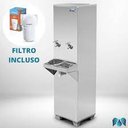 Ver imagem 1 de Bebedouro Industrial Coluna 25 L 1 Torneira 1 Jato Aço Inox 127V