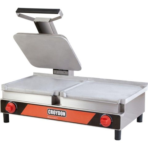 Sanduicheira Elétrica Conjugada Lisa Saclg Croydon Chapa para Lanche a Gás com Prensa Saclg
