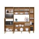 Ver imagem 3 de Cozinha Modulada Compacta Fidelitá Mariana 4 Peças 220cm 12 Portas 1 Gavetas com Tampo Freijó/