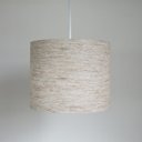 Ver imagem 3 de Luminária Pendente Revestida Tecido Linho Bege