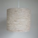 Ver imagem 4 de Luminária Pendente Revestida Tecido Linho Bege