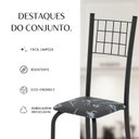 Ver imagem 7 de Conjunto de Mesa Tampo em MDF com 4 Cadeiras Dany Preto/Cinamomo