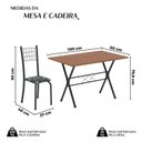 Ver imagem 3 de Conjunto de Mesa Tampo em MDF com 4 Cadeiras Dany Preto/Cinamomo
