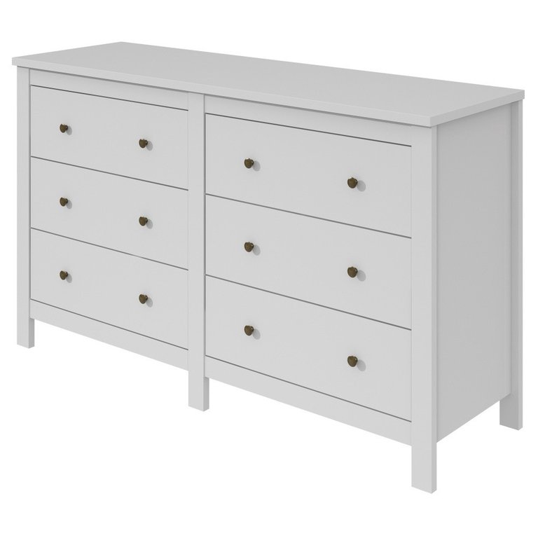 Cômoda Horizontal Maggiore New 6 Gavetas Lopas Branco