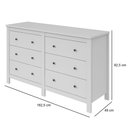 Ver imagem 3 de Cômoda Horizontal Maggiore New 6 Gavetas Lopas Branco