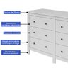 Cômoda Horizontal Maggiore New 6 Gavetas Lopas Branco - 4