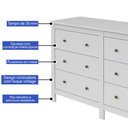 Ver imagem 4 de Cômoda Horizontal Maggiore New 6 Gavetas Lopas Branco