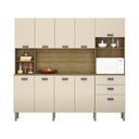 Ver imagem 4 de Armario de Cozinha Compacta 10 Portas 2 Gavetas Toronto - Freijó/vanilla