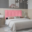 Ver imagem 1 de Cabeceira Solteiro 0,90m Berlim Suede Rosa