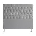 Ver imagem 2 de Kit Estrela Cabeceira de Cama Box e Calçadeira Baú Pés Palito Botão Cristal Queen 160 Cm Suede