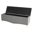 Ver imagem 3 de Kit Estrela Cabeceira de Cama Box e Calçadeira Baú Pés Palito Botão Cristal Queen 160 Cm Suede