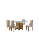 Ver imagem 2 de Conjunto Sala de Jantar Mesa Moscou Tp Canto Copo com 4 Cadeiras Estela