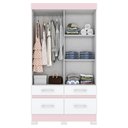 Ver imagem 6 de Guarda-roupa Solteiro 2 Portas de Correr 4 Gavetas Flex Color Briz