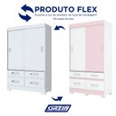 Ver imagem 7 de Guarda-roupa Solteiro 2 Portas de Correr 4 Gavetas Flex Color Briz