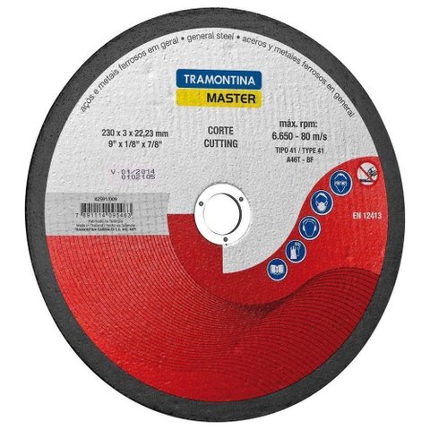 Disco de Corte 9" Tramontina para Aços e Metais