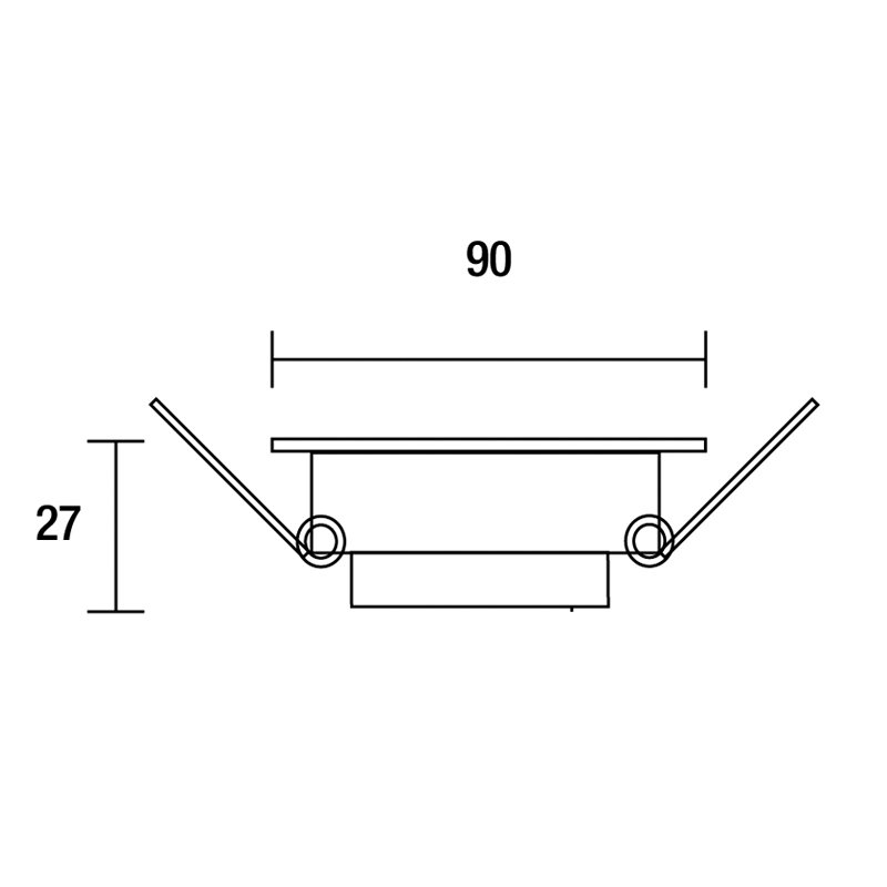 Spot LED Quadrado 3000K para Embutir-Blumenau-80263004 - 3