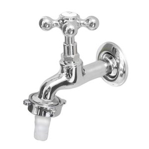 Torneira para Jardim 1130 com Bico 1/2" ou 3/4" Metal Cromado C-33