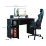 Mesa Gamer 3875 Preto Qmovi - 3
