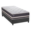 Ver imagem 1 de Conjunto Box Solteiro: Colchão Espuma Herval Ag65 Belfort + Base Crc Suede Gray (88x188)
