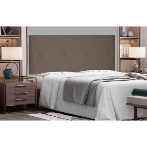 Painel Aquilla Cama Box Queen 160cm Suede - SSX Multicoisas - Caramelo