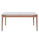 Ver imagem 2 de Mesa de Jantar Retangular Off White/Nature com Vidro Wind 180x90 Fabrispuma