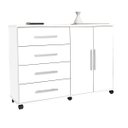 Ver imagem 1 de Cômoda Sapateira Master 4 Gavetas 2 Portas Branco para Quarto