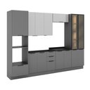 Ver imagem 2 de Cozinha Completa Lumina 13 Portas 4 Gavetas com Vidro 917464 Cinza - Telasul