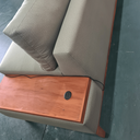Ver imagem 5 de Sofá Argélia | com Tampo e USB & Base de Madeira | 200cm | Oliva 125