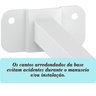 Suporte Refletor Base Reta Braço 100 Cm Branco - 2