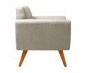 Ver imagem 3 de Conjunto 2 Poltronas Bruna Estilo Living Moderna Decoração Sala Recepção - Linho Bege