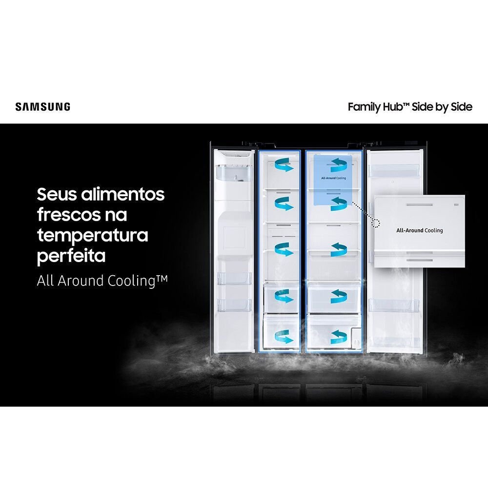 Geladeira Samsung Side By Side Family Hub 585 Litros - Rs58