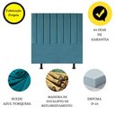 Ver imagem 3 de Cabeceira de Cama Solteiro Box 100 Cm Paolla Suede Azul Turquesa