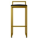 Ver imagem 6 de Kit 03 Banquetas Altas Para Cozinha Sala De Jantar Hanna L02 Dourado Suede Preto - Lyam Decor