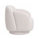 Ver imagem 6 de Poltrona Decorativa Oliva Base Fixa Courino Off White - Sallar Home