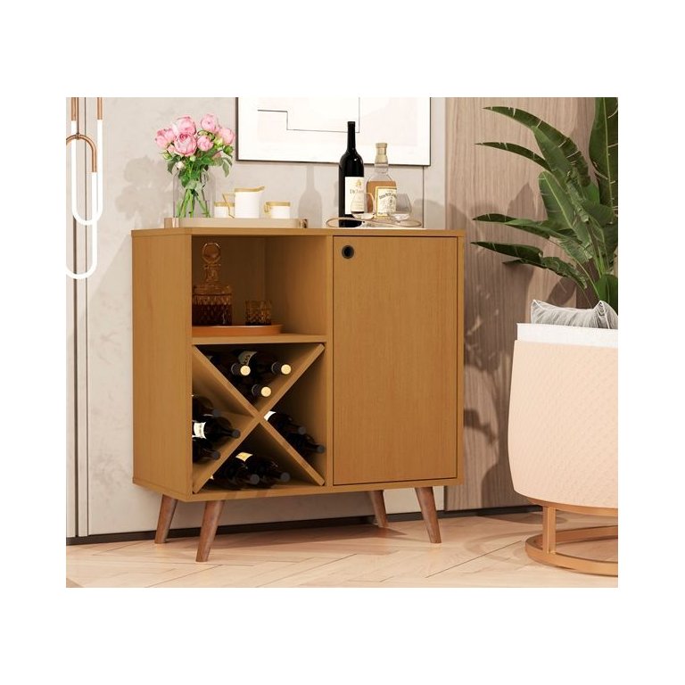 Aparador com Adega Pés Palito Opala 41 Nature - Comprar Moveis em Casa Aparador com Adega Pés Palito Opala 41 Nature - Comprar Moveis em Casa