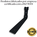 Ver imagem 2 de Kit 2 Cantoneiras de Parede Mão Francesa 20cm Acabamento L Moderno Aço Alta Durabilidade Preto