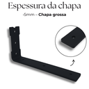 Ver imagem 5 de Kit 2 Cantoneiras de Parede Mão Francesa 20cm Acabamento L Moderno Aço Alta Durabilidade Preto