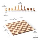 Ver imagem 2 de Wobble - Jogo de Xadrez Côncavo Elegante em Madeira e Metal Umbra