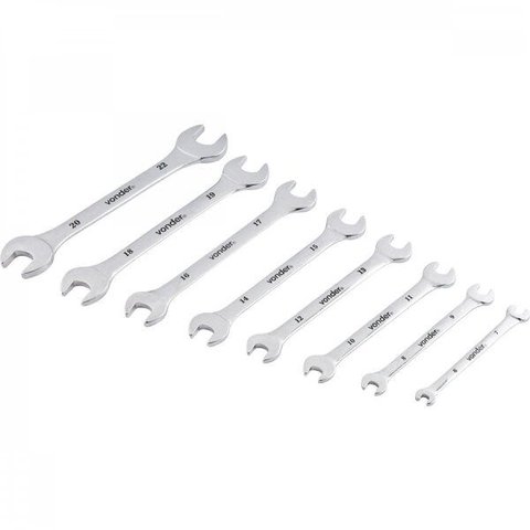 Jogo de chaves fixas 6 mm a 22 mm cromadas Vonder