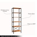 Ver imagem 3 de Estante Multiuso Industrial Fama 6 Prateleiras Preto/demolição G79 - Gran Belo