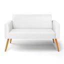 Ver imagem 7 de Sofá Namoradeira Pés Palito Castanho Marisa Corino D03 - D\'rossi Cor Branco