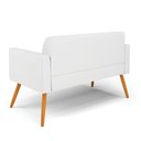 Ver imagem 6 de Sofá Namoradeira Pés Palito Castanho Marisa Corino D03 - D\'rossi Cor Branco
