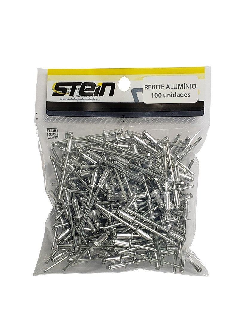 Rebite De Repuxo Em Alumínio Pacote Stein - 3.2X19 S-319 - 100 Peças - 3